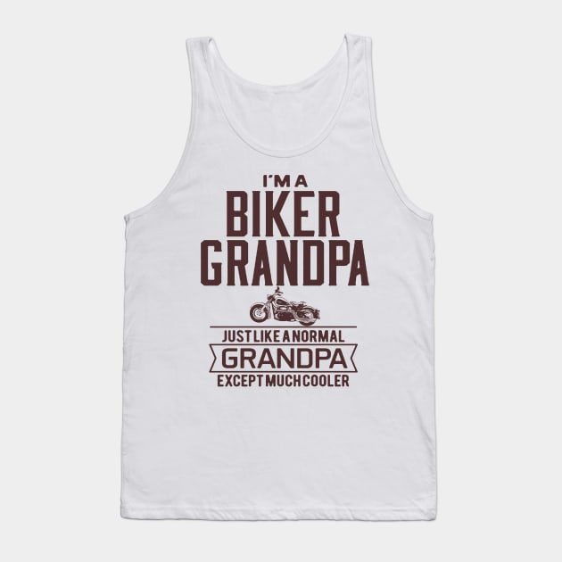 i'am just a biker grandpa brown Tank Top by amillustrated